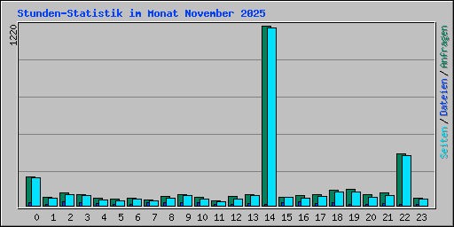 Stunden-Statistik im Monat November 2025